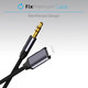 FixPremium - Lightning / Jack 3.5mm Kabel (1m), schwarz