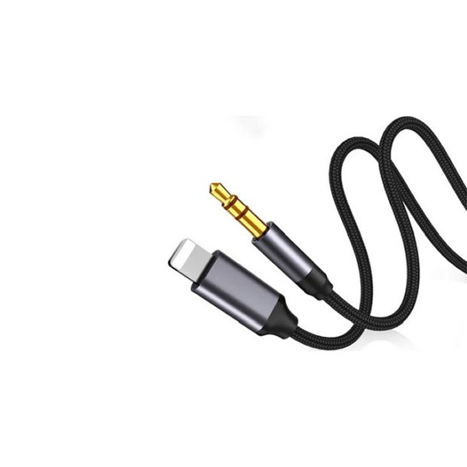 FixPremium - Lightning / Jack 3.5mm Kabel (1m), schwarz