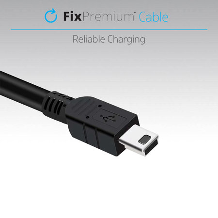 FixPremium - Mini-USB / USB Kabel (1m), schwarz