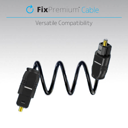 FixPremium - Audio Optisches Kabel (1m), schwarz