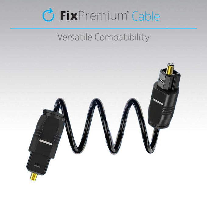 FixPremium - Audio Optisches Kabel (2m), schwarz