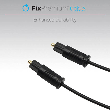 FixPremium - Audio Optisches Kabel (2m), schwarz