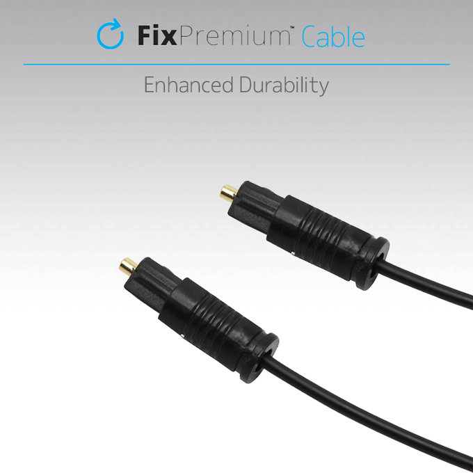 FixPremium - Audio Optisches Kabel (2m), schwarz