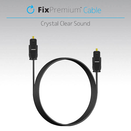 FixPremium - Audio Optisches Kabel (2m), schwarz