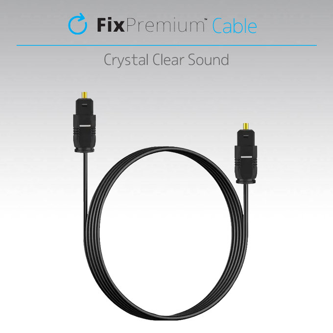 FixPremium - Audio Optisches Kabel (2m), schwarz