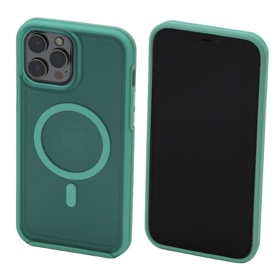 FixPremium - Hülle Clear mit MagSafe für iPhone 13 Pro Max, mint blue
