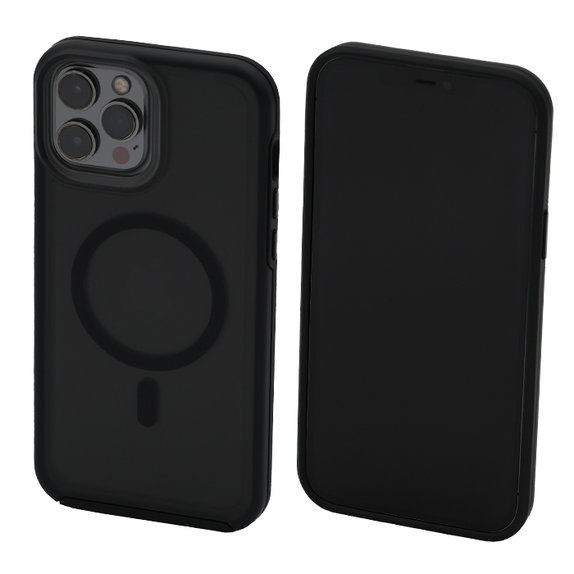 FixPremium - Hülle Clear s MagSafe für iPhone 14 Pro Max, frost black