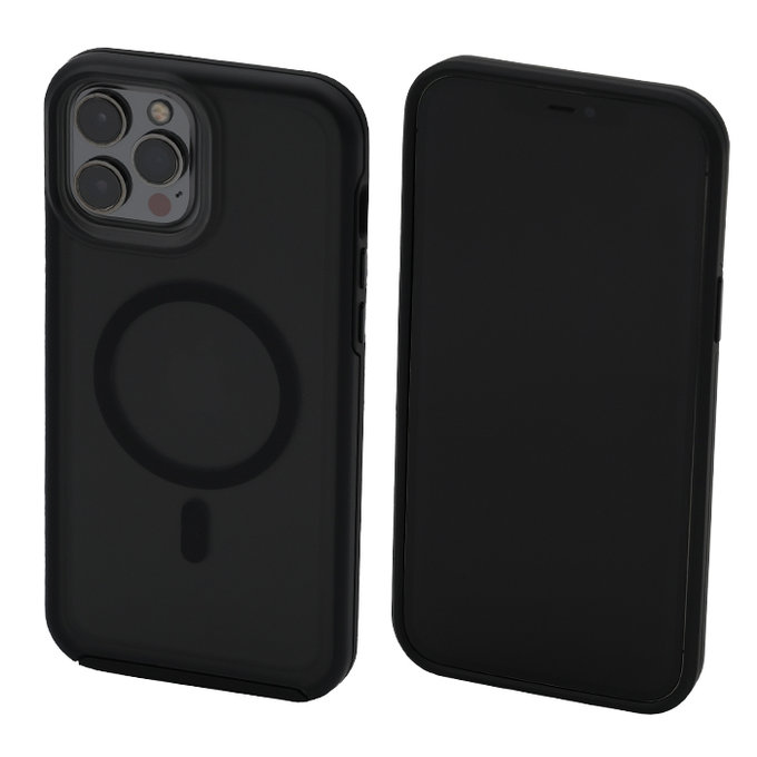 FixPremium - Hülle Clear s MagSafe für iPhone 14 Pro Max, frost black