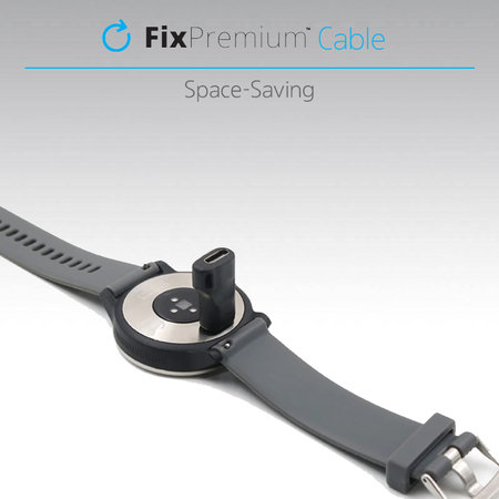 FixPremium - Micro-USB auf Garmin Stecker Reduzierstück für Watch, schwarz