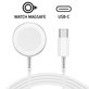 Magnetisches Schnellladegerät zu USB-C Kabel für Apple Watch, 1 m, Kunststoff, bulk