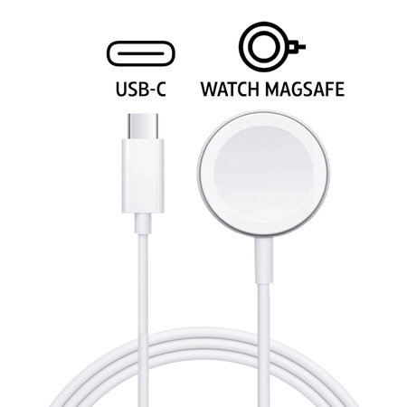 Magnetisches Schnellladegerät zu USB-C Kabel für Apple Watch, 1 m, Kunststoff, bulk