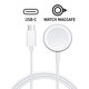 Magnetisches Schnellladegerät zu USB-C Kabel für Apple Watch, 1 m, Kunststoff, bulk