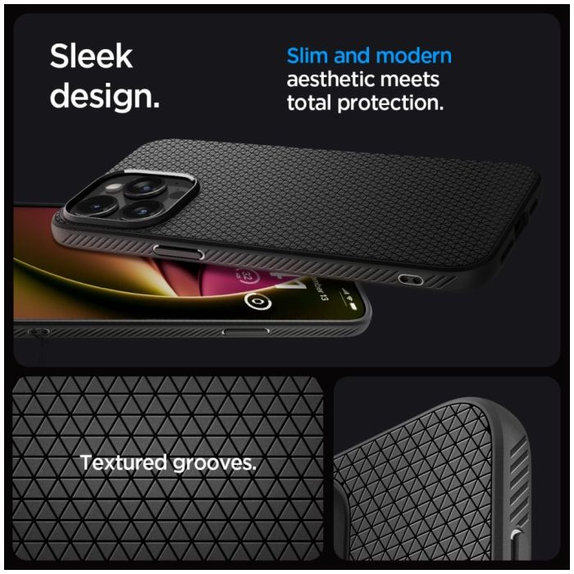 Spigen - Hülle Liquid Air für iPhone 15 Pro Max, matte black