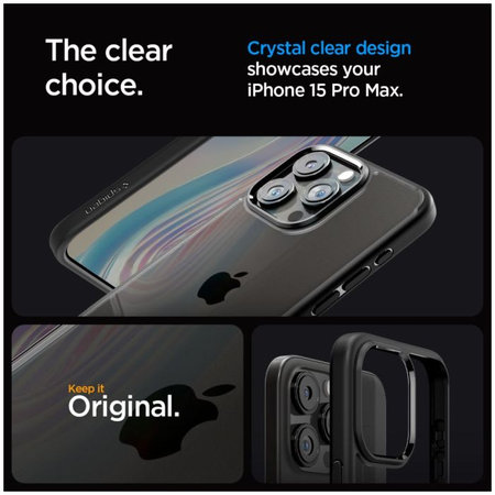 Spigen - Hülle Ultra Hybrid für iPhone 15 Pro Max, matte black