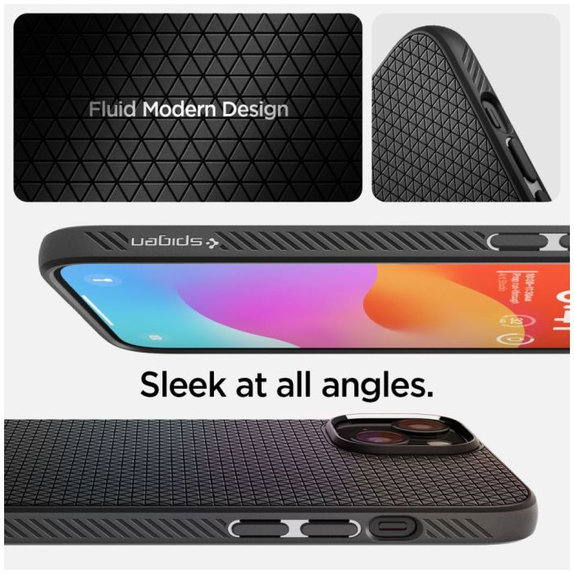 Spigen - Hülle Liquid Air für iPhone 15, matte black