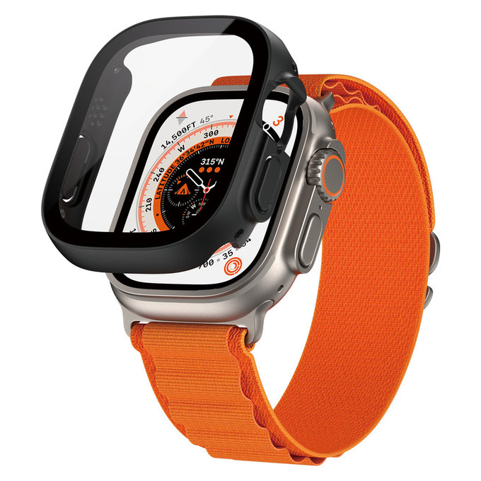 Panzerglas Full Body D3O für Apple Watch Ultra/Ultra 2, Schwarz, PanzerGlass