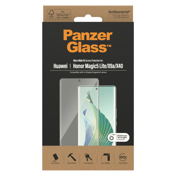 Panzerglas UWF für Honor Magic5 Lite, Schwarz, PanzerGlass