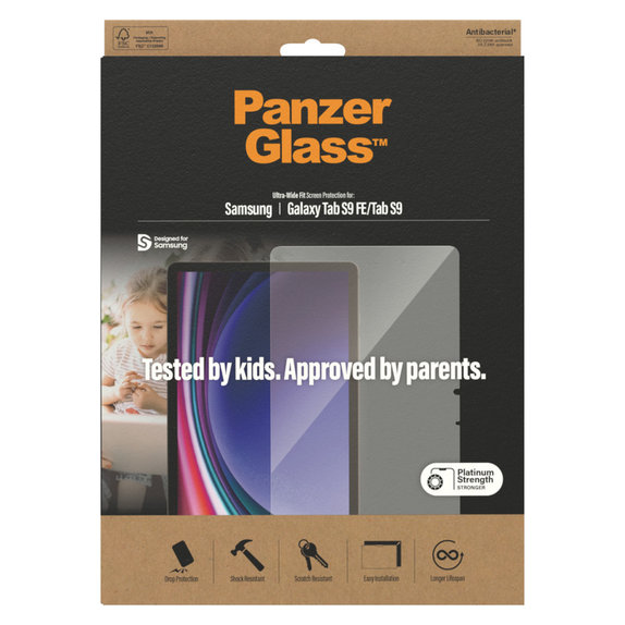 Panzerglas UWF AB für Samsung Galaxy Tab S9/S9 FE, Klar, PanzerGlass
