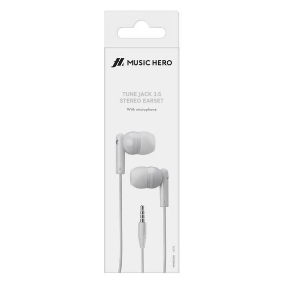 Music Hero - Stereo Kopfhörer Tune, Jack 3.5mm, weiss