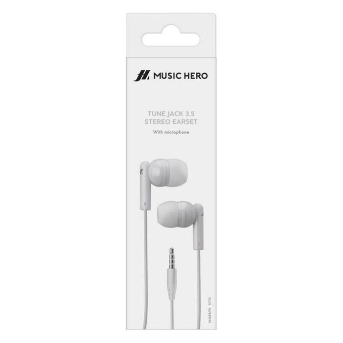 Music Hero - Stereo Kopfhörer Tune, Jack 3.5mm, weiss