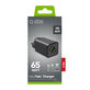 Reiseadapter NanoTube 2x USB-C/USB-A, GaN, 65 W PD, schwarz, SBS