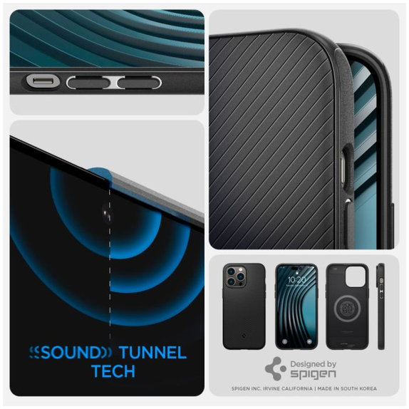 Spigen - Hülle Mag Armor mit MagSafe für iPhone 14 Pro, matte black