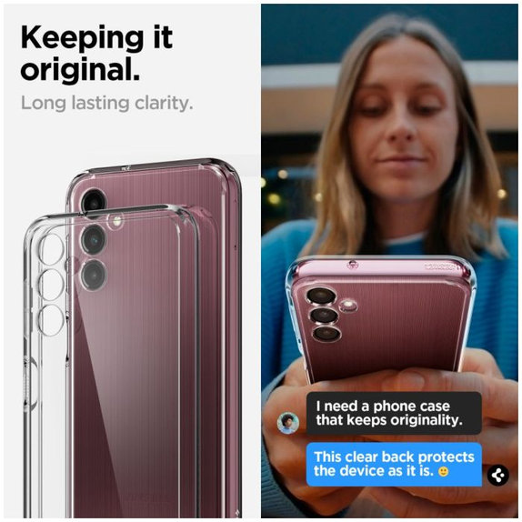Spigen - Hülle Liquid Air für Samsung Galaxy A14 5G, crystal clear