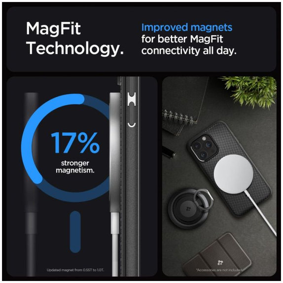 Spigen - Hülle Mag Armor mit MagSafe für iPhone 15 Pro Max, matte black