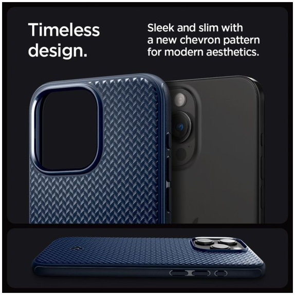 Spigen - Hülle Mag Armor mit MagSafe für iPhone 15 Pro Max, navy blue