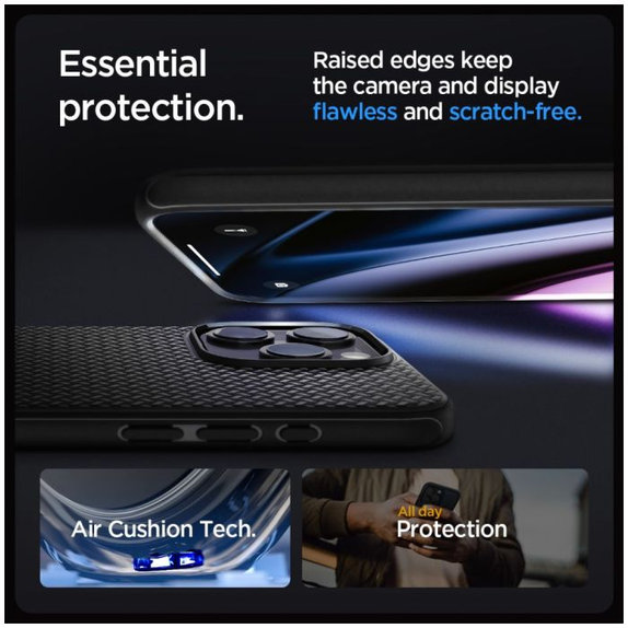 Spigen - Hülle Mag Armor mit MagSafe für iPhone 15 Pro, matte black