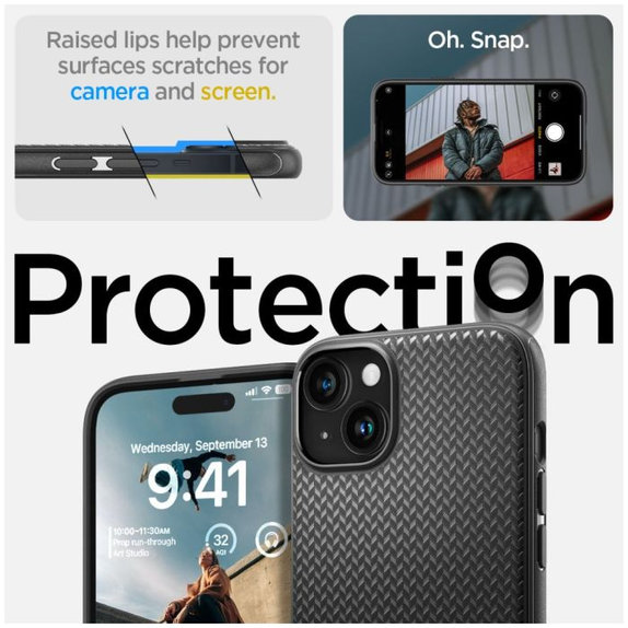 Spigen - Hülle Mag Armor mit MagSafe für iPhone 15, matte black