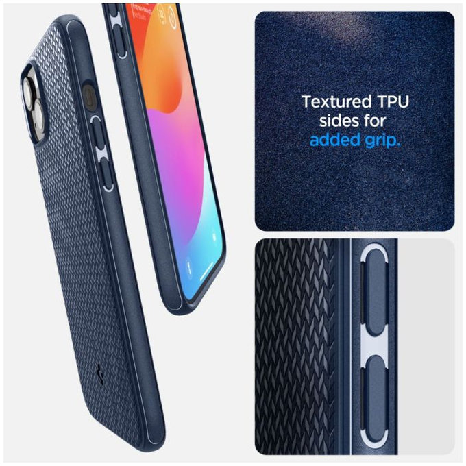Spigen - Hülle Mag Armor mit MagSafe für iPhone 15, navy blue