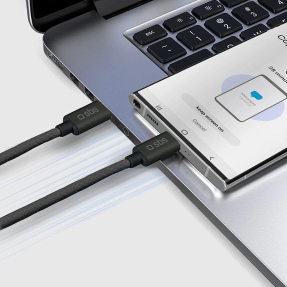 SBS - USB‑C/USB‑C Kabel USB-C/USB-C, 60W, PD, 1.5m, schwarz