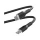 PURO - USB-C Kabel / MFI Lightning, 12W, Soft, 1,5 m, schwarz