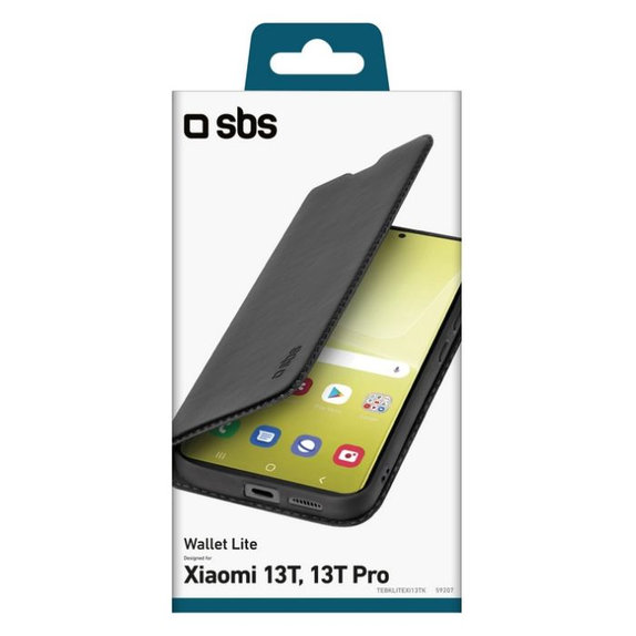 SBS - Hülle Book Wallet Lite für Xiaomi 13T und 13T Pro, schwarz