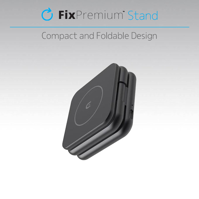 FixPremium - Klappbarer Ständer mit MagSafe, schwarz