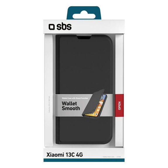 SBS - Hülle Book Wallet Lite für Xiaomi Redmi 13C, schwarz