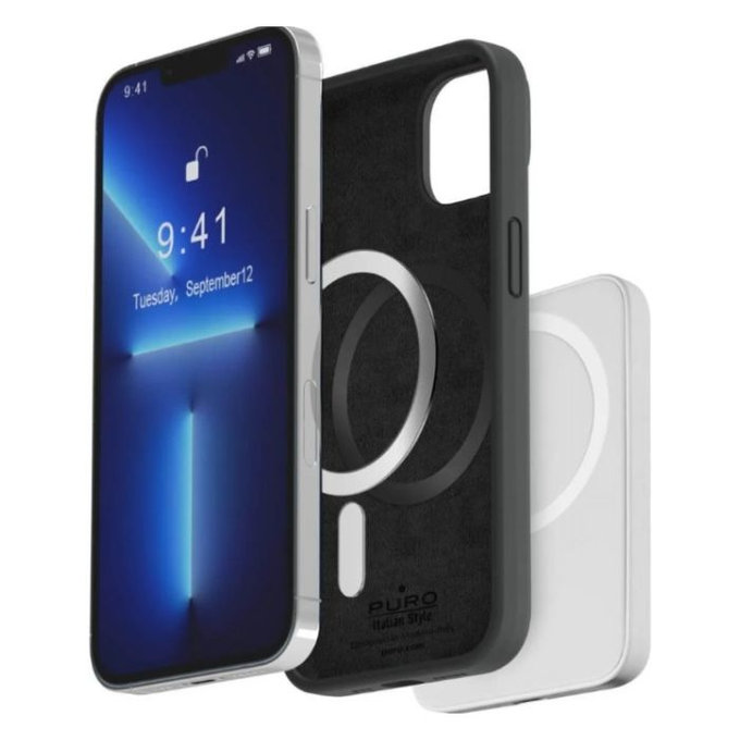 PURO - Hülle ICON MAG mit MagSafe für iPhone 14 Pro, schwarz