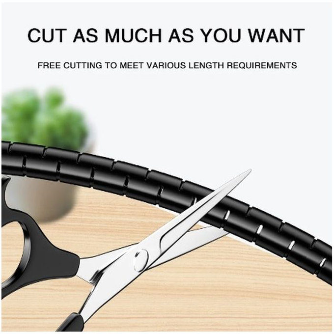 FixPremium - Kabelorganisator - Rohr (10mm), Länge 2M, grau