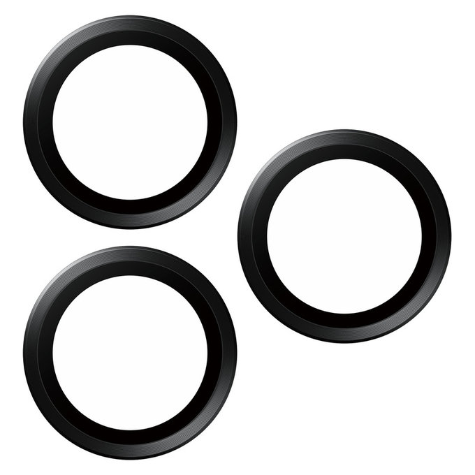 Kameraobjektivschutz Hoops für iPhone 15 Pro/15 Pro Max, Black Titanium, PanzerGlass