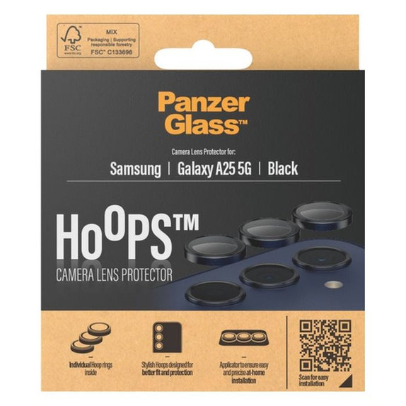 PanzerGlass - Kameraobjektiv-Schutzhülle Hoops für Samsung Galaxy A25, schwarz