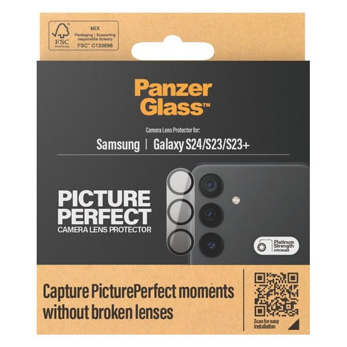 PanzerGlass - Kameraobjektiv-Schutzhülle PicturePerfect für Samsung Galaxy S23, 23+ und 24, schwarz