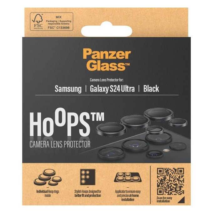 PanzerGlass - Kameraobjektiv-Schutzhülle Hoops für Samsung Galaxy S24 Ultra, schwarz