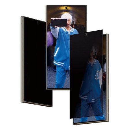 PanzerGlass - Gehärtetes Glas Re:Fresh UWF Privacy mit aplicator für Samsung Galaxy S24 Ultra, schwarz