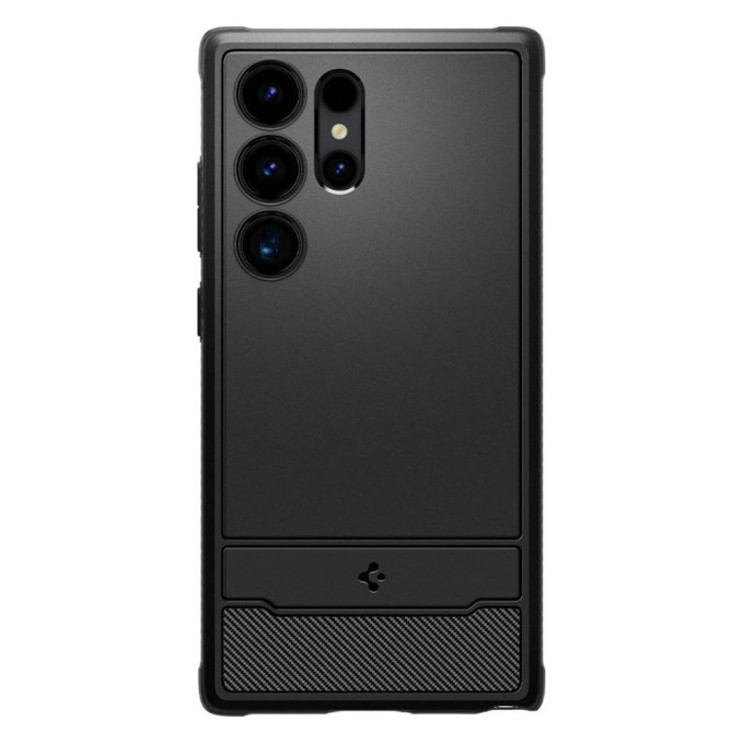 Spigen - Hülle Rugged Armor für Samsung Galaxy S24 Ultra, Matte Black