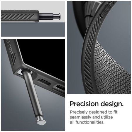 Spigen - Hülle Liquid Air für Samsung Galaxy S24 Ultra, Matte Black