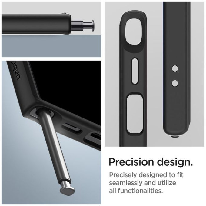 Spigen - Hülle Ultra Hybrid für Samsung Galaxy S24 Ultra, Matte Black