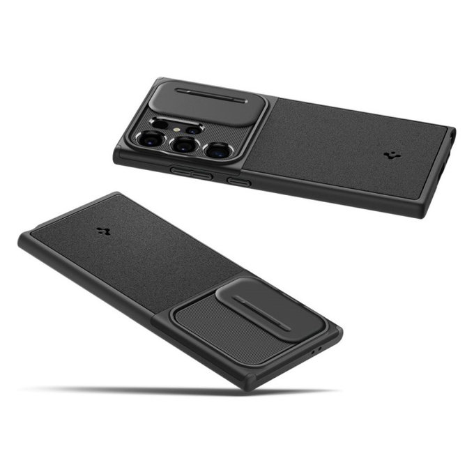 Spigen - Hülle Optik Armor für Samsung Galaxy S24 Ultra, schwarz