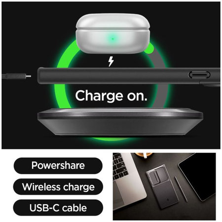 Spigen - Hülle Optik Armor für Samsung Galaxy S24 Ultra, schwarz