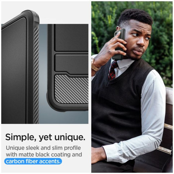 Spigen - Hülle Rugged Armor für Samsung Galaxy S24+, Matte Black